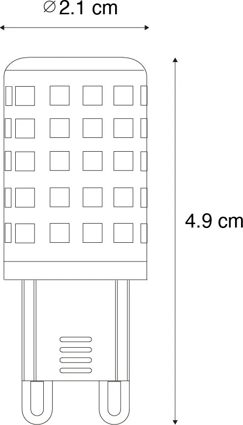 Комплект от 5 интелигентни G9 димируеми LED крушки прозрачни 2.5W 250 lm 2700-6500K Zigbee