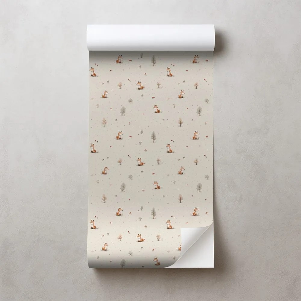 Самозалепващ тапет – Горски лисици и дървета
