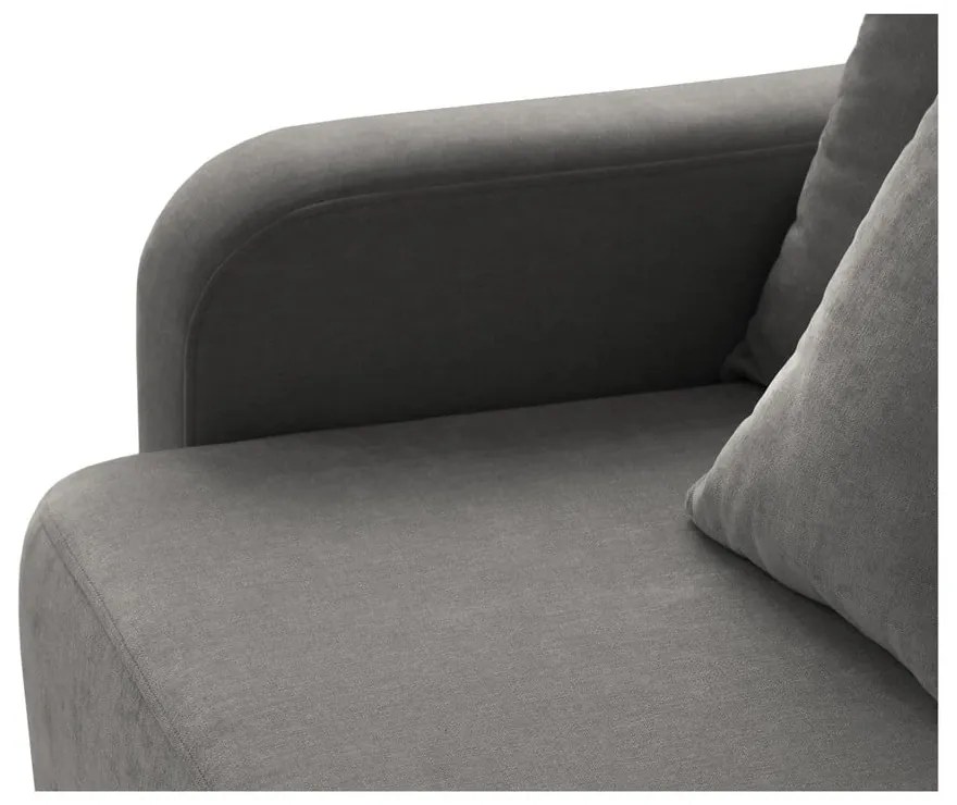 Сив разтегателен диван с място за съхранение 231 cm Elen – Micadoni