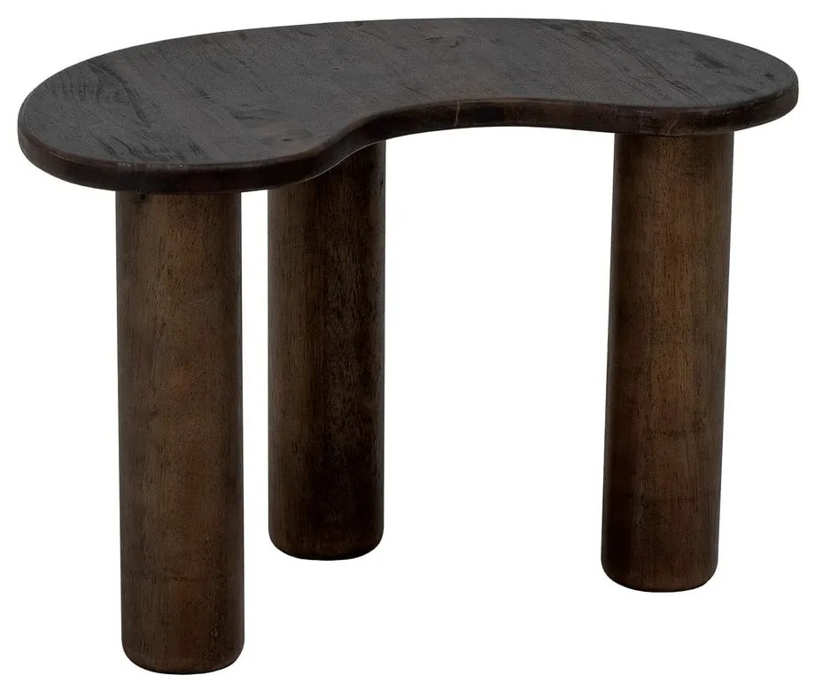 Тъмнокафява масичка за кафе от масивно каучуково дърво 36x53 cm Luppa – Bloomingville