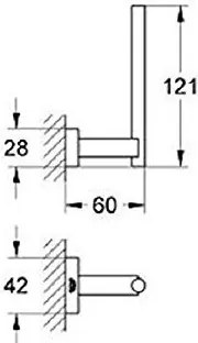 Държач за резервна хартия Grohe New Cube