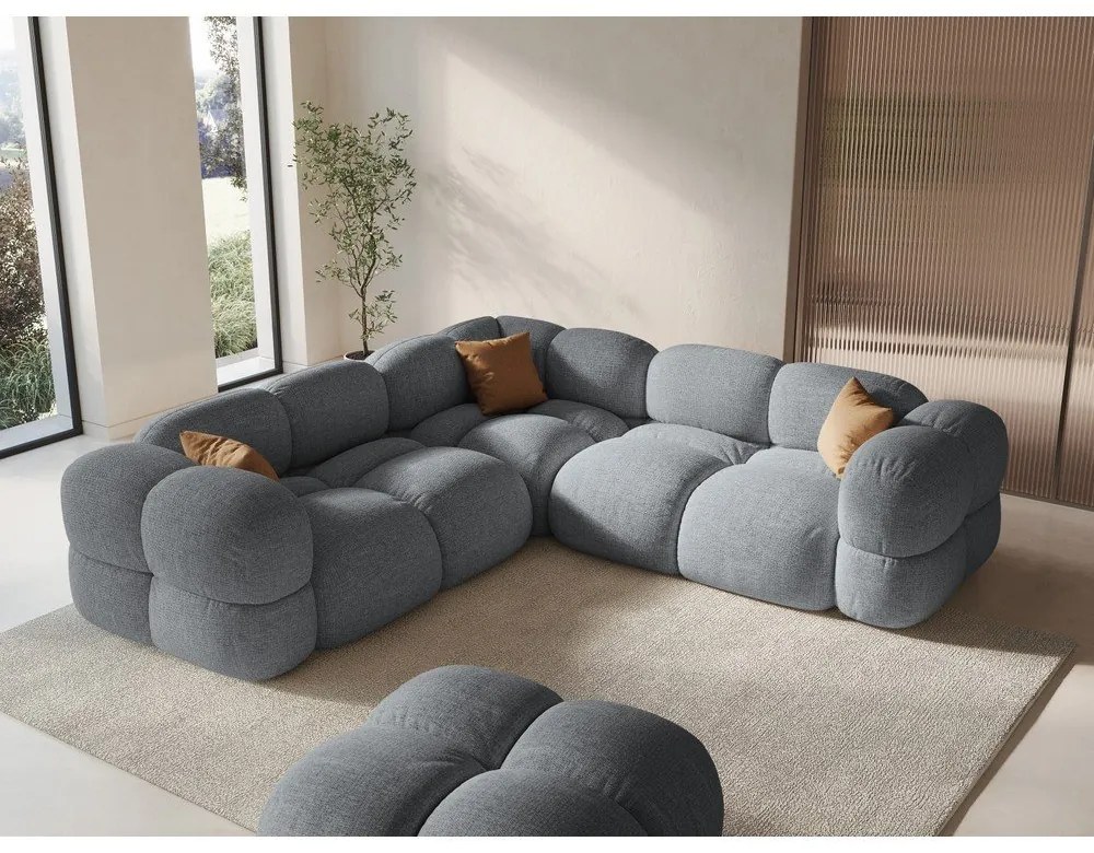 Сив ъглов диван Loretto – Cosmopolitan Design