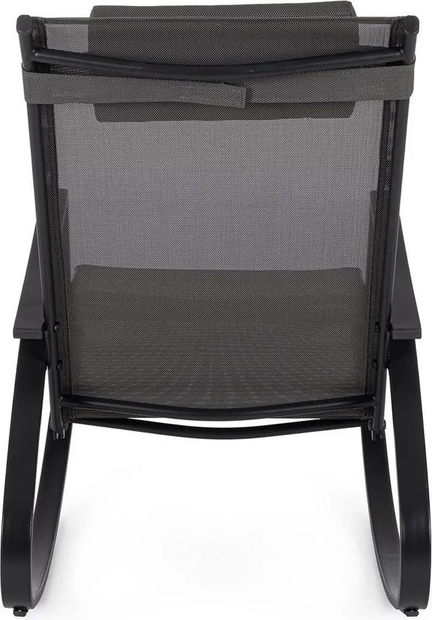 Антрацитен метален градински стол Ercolano – Bizzotto