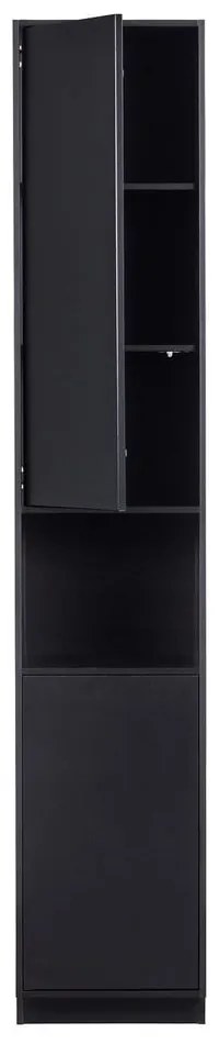 Черен модулен шкаф от борова дървесина 40x210 cm Finca - WOOOD