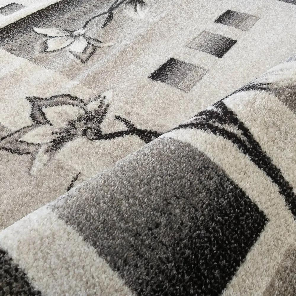 Стилен килим за хол с шарка на цветя Ширина: 80 см | Дължина: 150 см