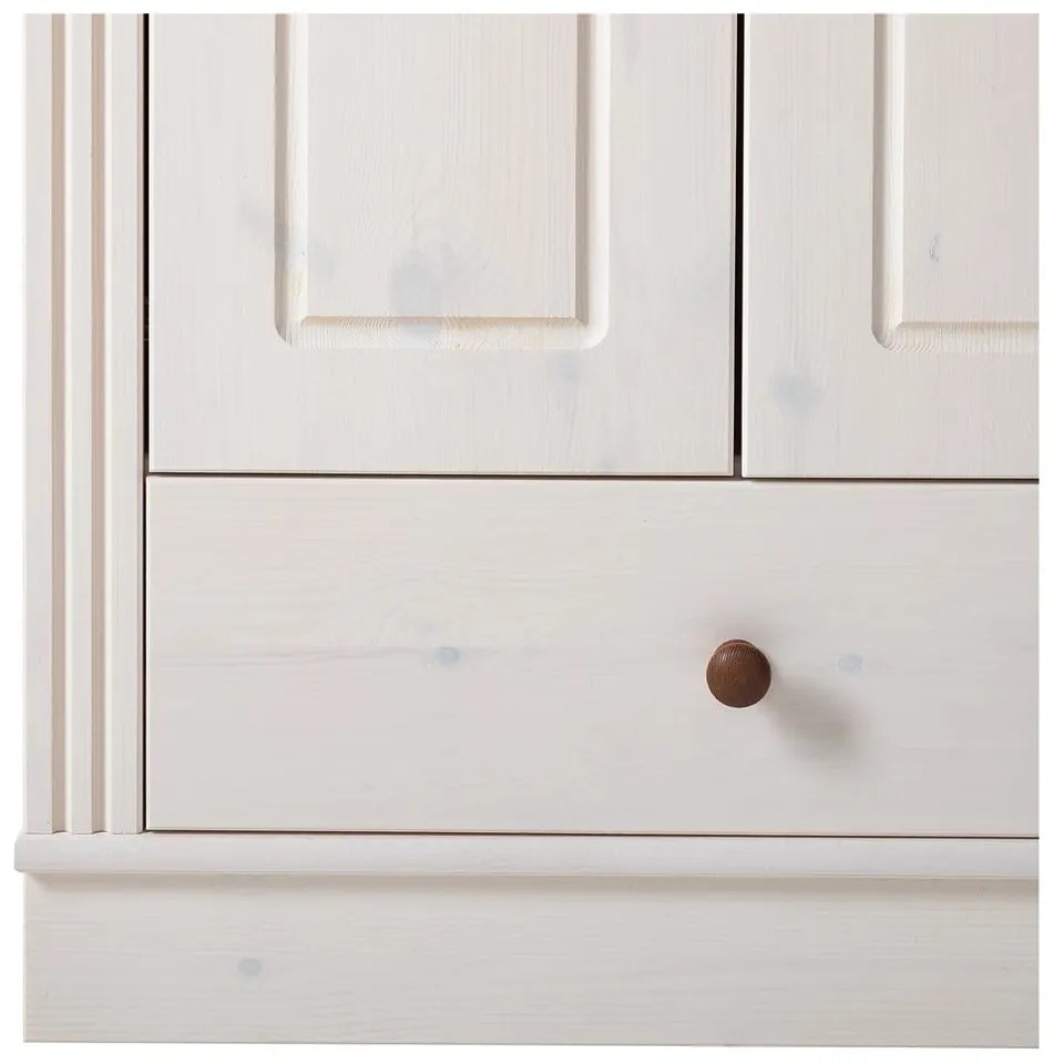 Бял гардероб от масивен бор 65x180 cm Anita – Støraa