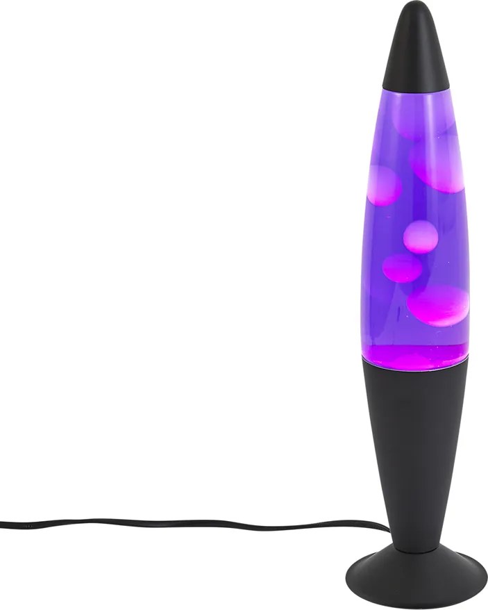 Лампа Лава лилава с бял восък, включително LED - Molten Lava