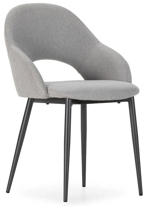 Светлосиви тапицирани трапезни столове в комплект 2 бр. Lia – Marckeric