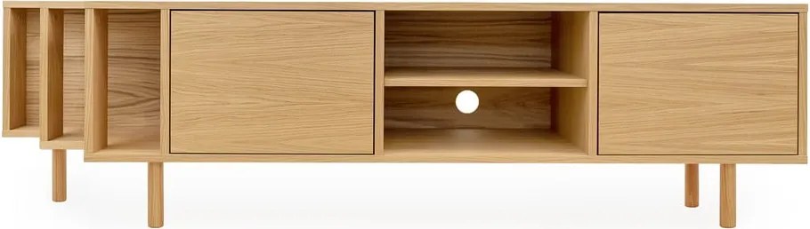 Маса за телевизор от декор от дъб в естествен цвят 189x50x44 cm Shift – Woodman