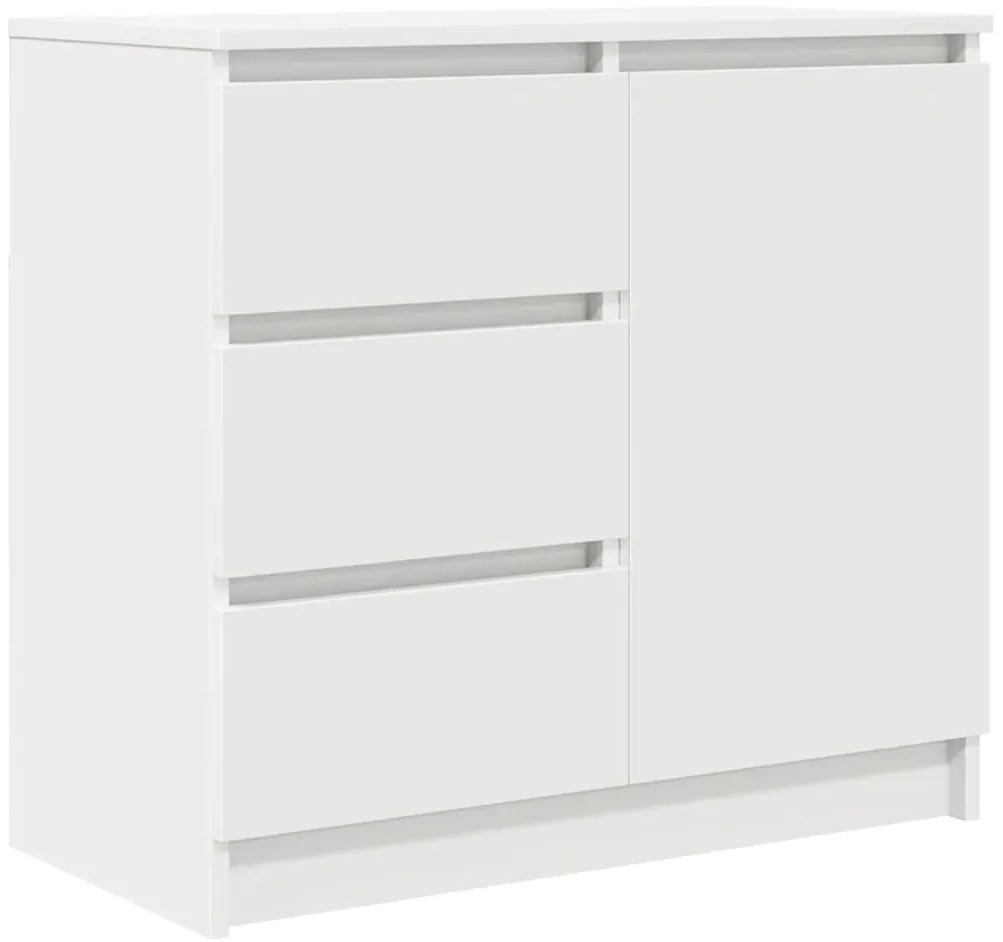 861571 vidaXL Бюфет с чекмеджета, бял, 71x35x65 см, инженерно дърво