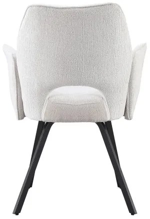 ТУЛИП Светло бежово (тъкан UF980-02) - МОДЕРЕН ТАПИЦИРАН СТОЛ С ПОДЛАКЪТНИЦИ ЗА ДНЕВНА/ТРАПЕЗАРИЯ/ОФИС ЛОФТ