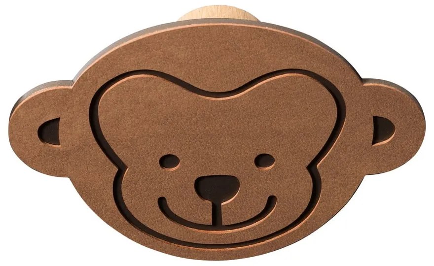 Кафява стенна стоманена кука Monkey Dot Nupo – LIND DNA