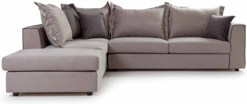 Ъглов диван Broadway-Тъмносив-Ляв