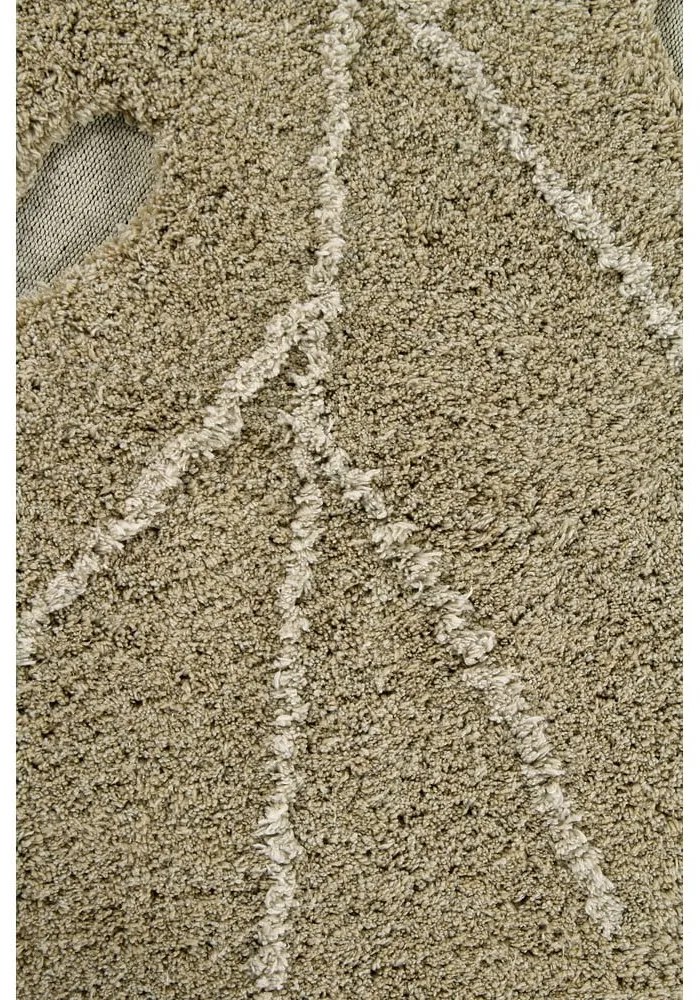 Ръчно изработен памучен детски килим подходящ за пране в цвят каки 120x180 cm Monstera Olive – Lorena Canals