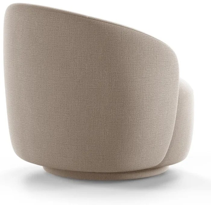 Светлокафяво въртящо се шенилово кресло Letizia – Micadoni