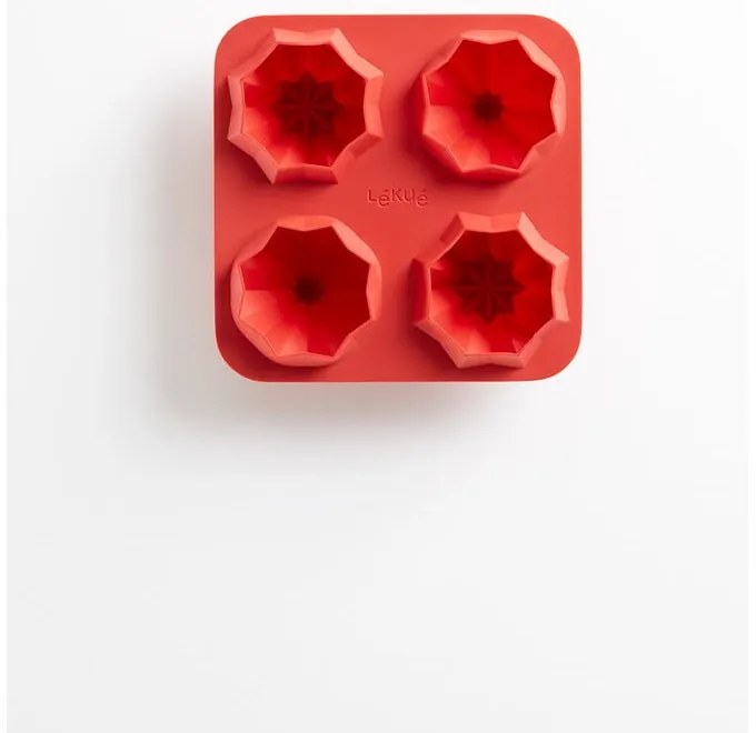 Червена силиконова форма за печене Fortune Pyramids - Lékué