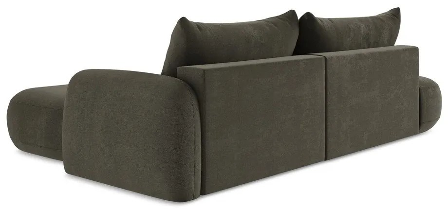 Кафяв сгъваем ъглов диван (десен ъгъл) Hale – Makamii