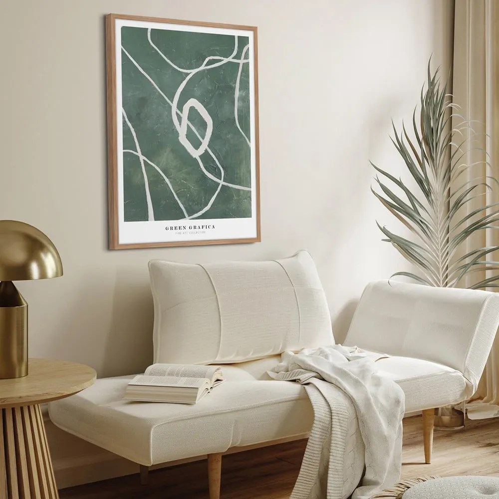 Картина 52x72 cm Green Grafica – Malerifabrikken