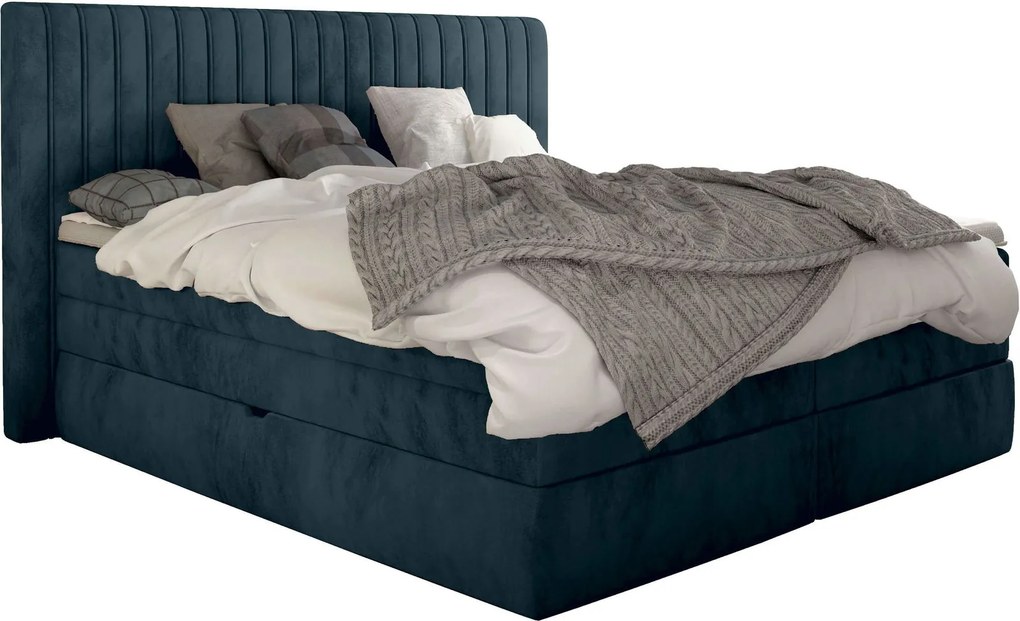 Тапицирано легло Melantha С матрак и протекор-180 x 200-Petrol