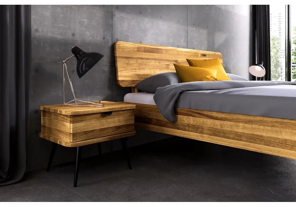 Нощно шкафче от дъбова дървесина в естествен цвят Kula - The Beds