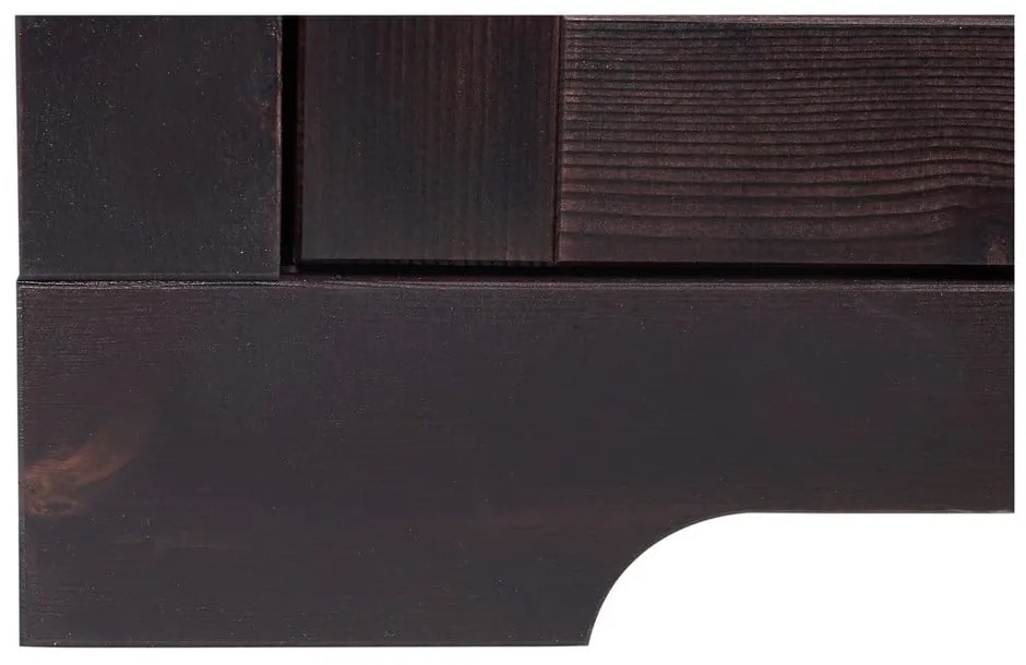 Тъмнокафява витрина от масивен бор 180x35 cm Lisa – Støraa