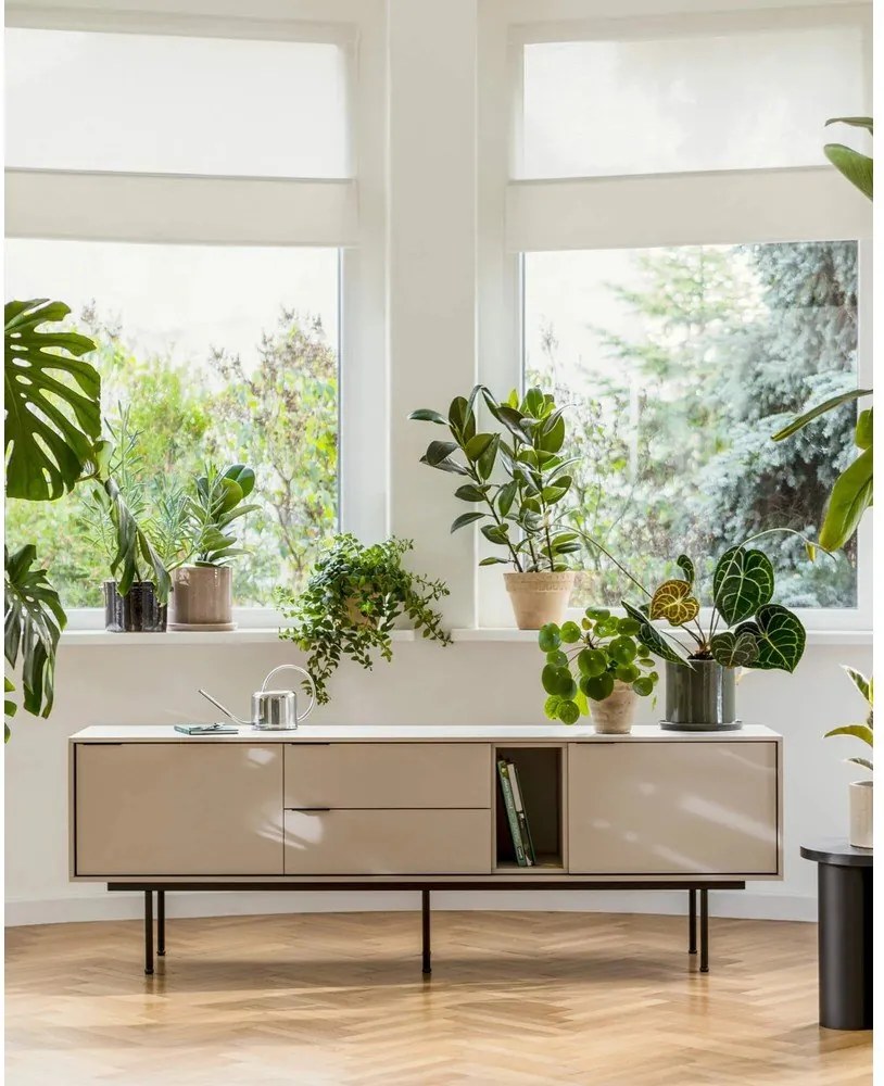 Сиво-бежова маса за телевизор 189x61x42 cm Mod – noo.ma