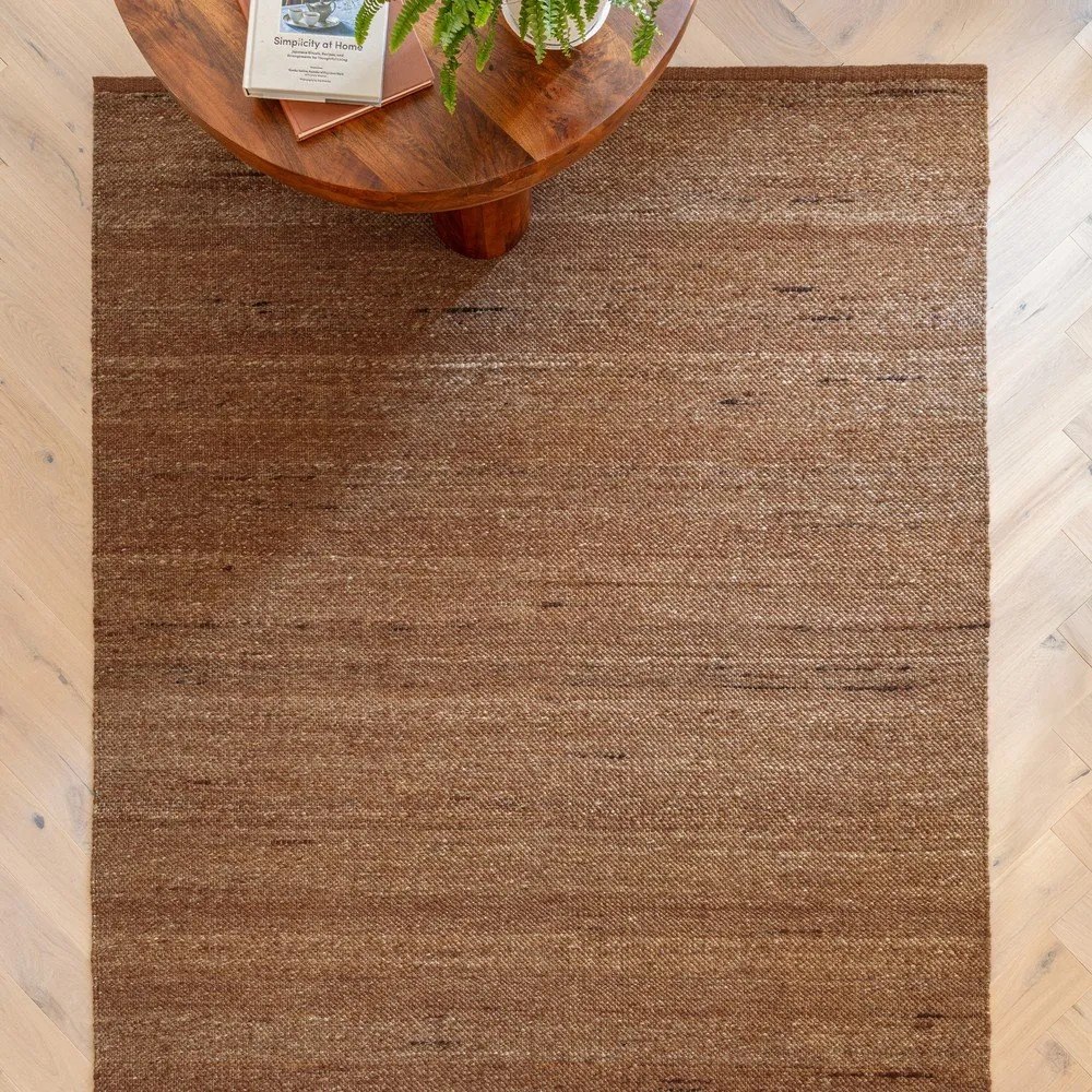 Теракотен двустранен ръчно изработен килим със смес от вълна 160x230 cm Birkdale Rust – Asiatic Carpets