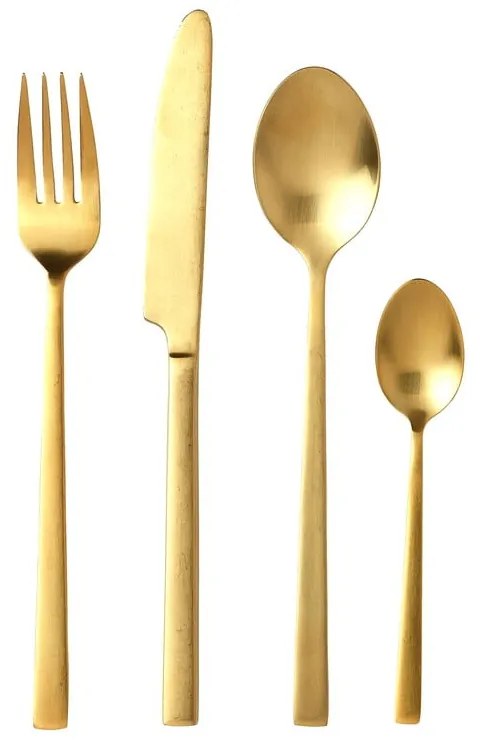 Стоманен прибори за хранене 16 бр. в месингов цвят Brass – Bitz