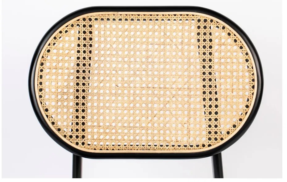 Черен/светлорозов трапезен стол Spike - Zuiver