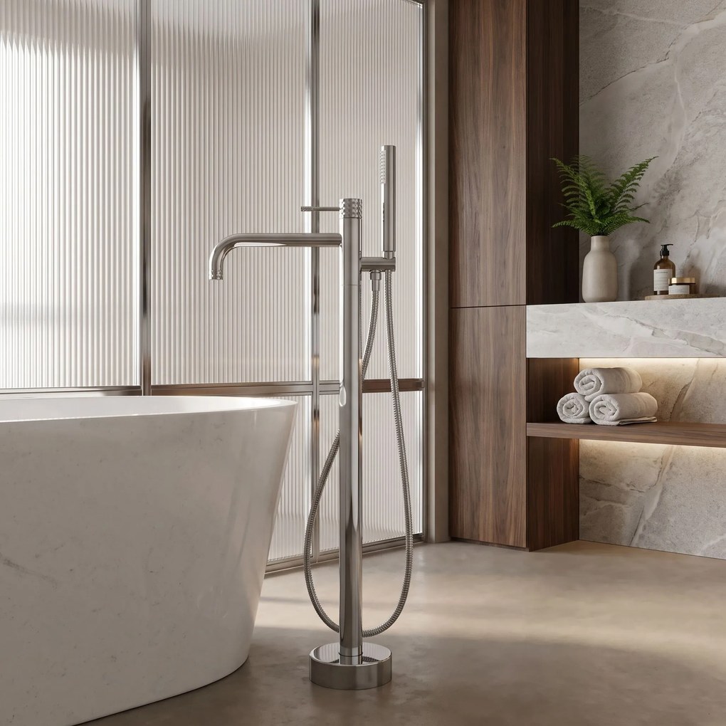 Cмесител-свободно стоящ  Rea Lungo Diamond Chrome