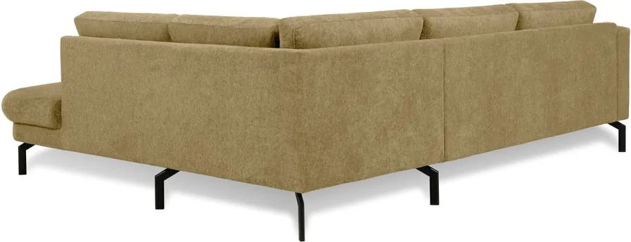 Ъглов диван в цвят горчица (десен ъгъл) Gomero – Scandic