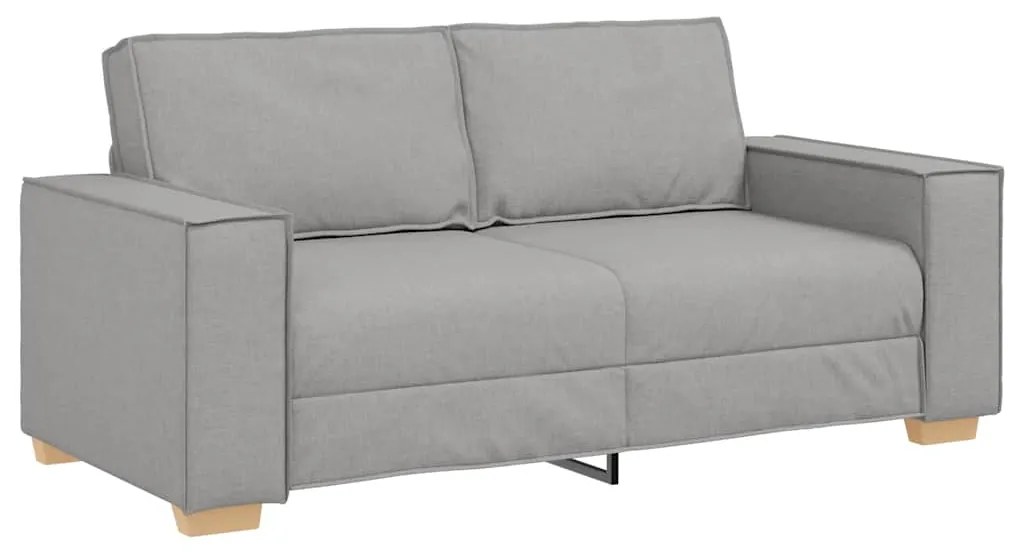 4104988 vidaXL Двуместен диван, облачно сив, 140 см, плат