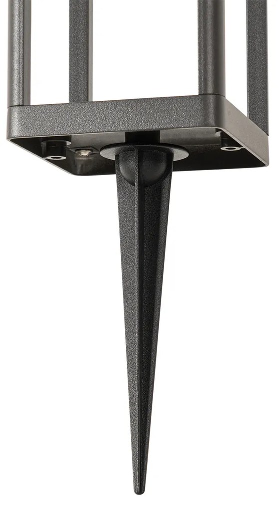 Външна подова лампа тъмно сива 25 см с димираща светлина и сензор на слънчева енергия - Sonne