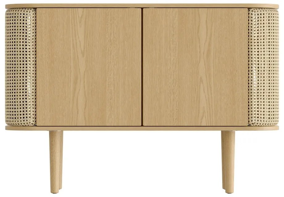 Нисък скрин с дъбов декор в естествен цвят 109x75 cm Treasures - UMAGE