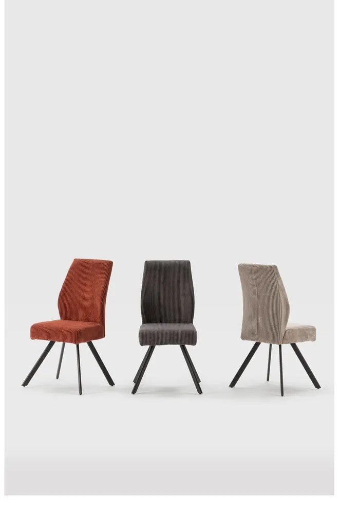 Тъмносиви велурени трапезни столове в комплект 2 бр. Anibal – Marckeric