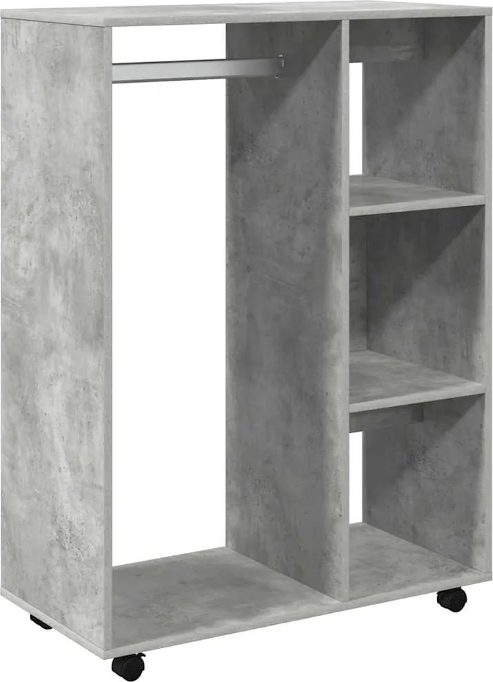 808517 vidaXL Гардероб, бетонно сив, 80x40x110 см, инженерно дърво