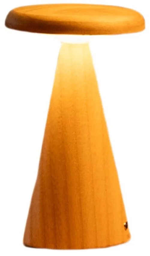 LED настолна лампа в естествен цвят с дървен абажур (височина 14 cm) Sylva – Gingko