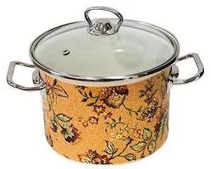 Емайлирана тенджер 5.5л с декор "ВЕРСАЛЬ" (83117) Н