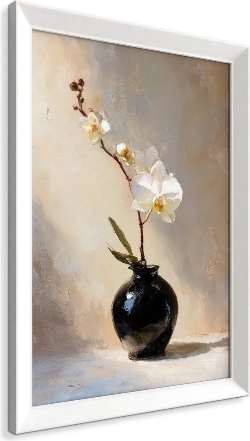 Печатна картина с включена рамка 56x75 cm White Orchid – Styler