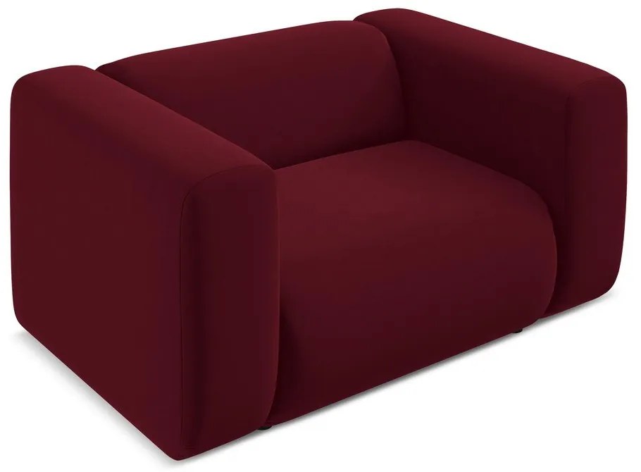 Бордо кадифено кресло Ekahi – Makamii