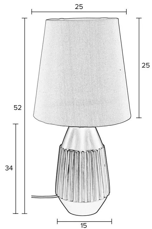Настолна лампа в черно и бежово Aysa - White Label