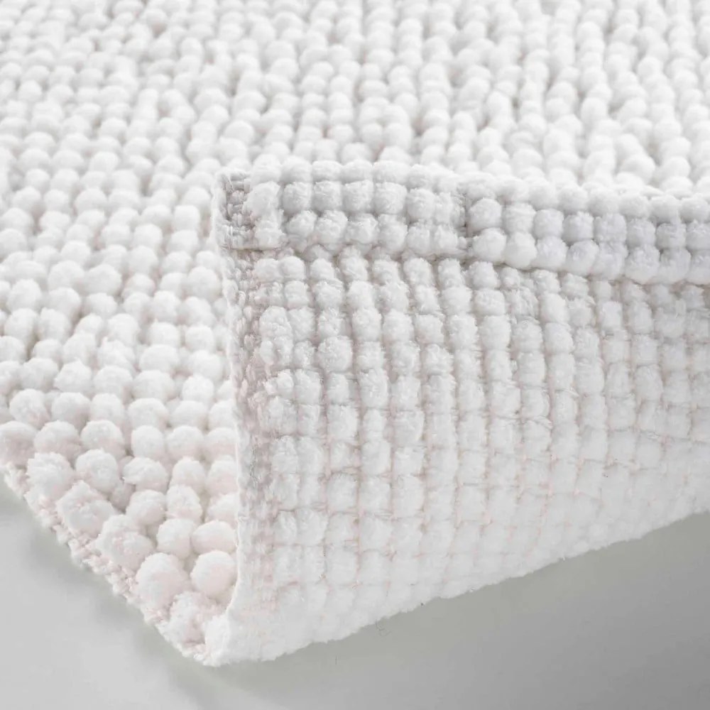 Бял килим за баня 50x80 cm Yanis – douceur d'intérieur