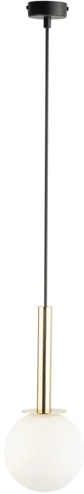 Пендел DAISY 1xG9/12W/230V Ø 14 см златист/черен/бял