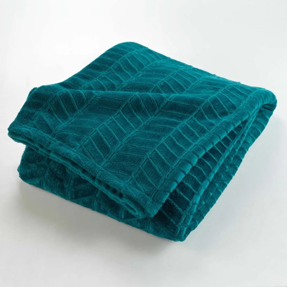 Синьо покривало за легло от микрофланела 180x220 cm Arya – douceur d'intérieur