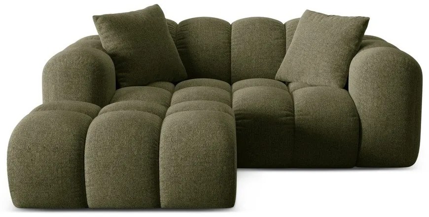 Зелен шенилов ъглов диван (ляв ъгъл) Treno – Cosmopolitan Design