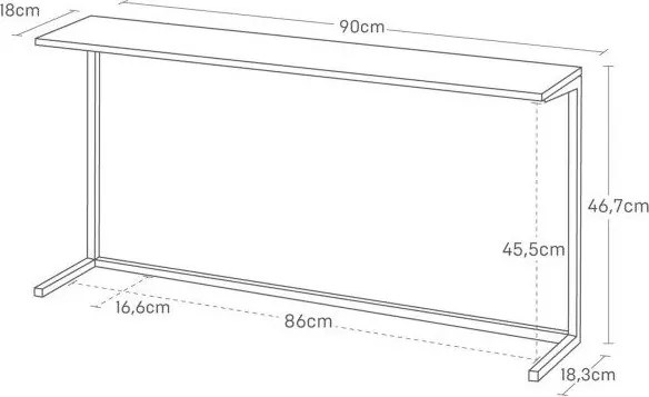 Бял/в естествен цвят дървен допълнителен рафт 90x18 cm Tower – YAMAZAKI