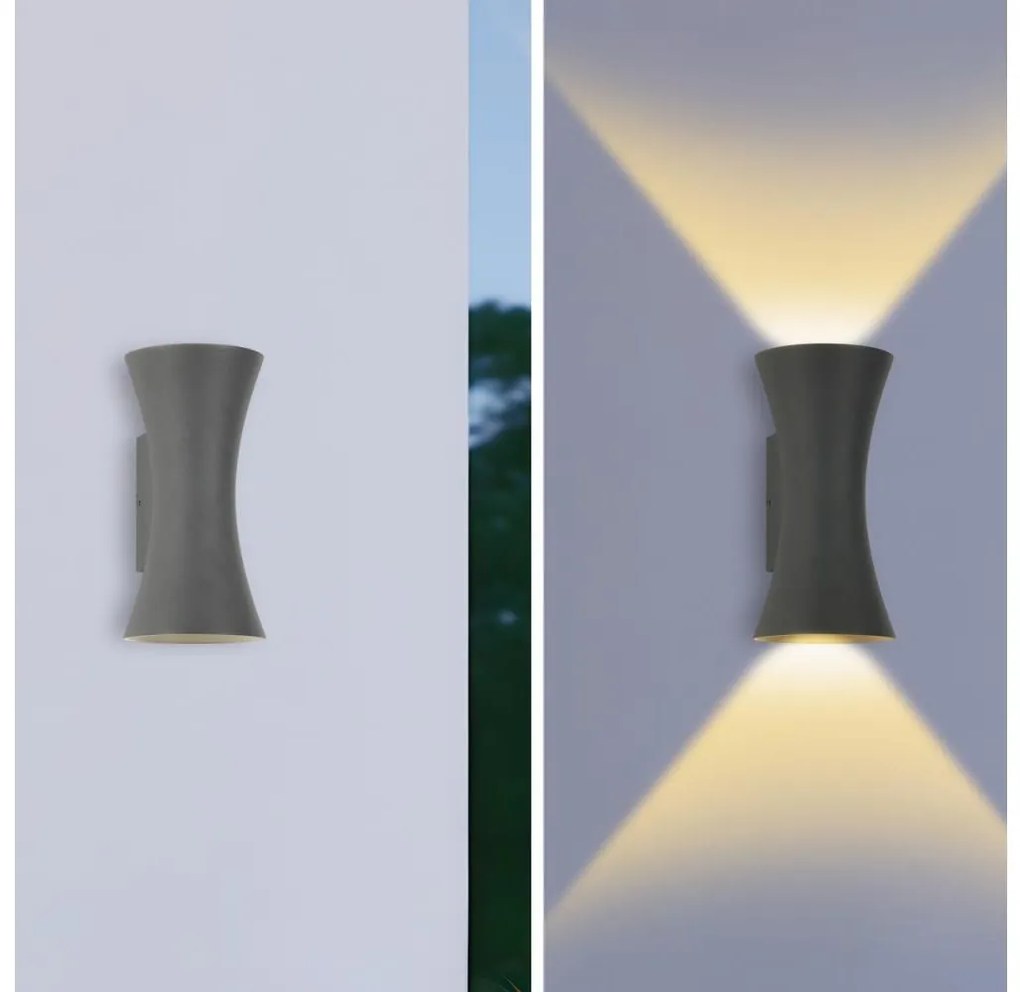 Brilagi - LED външна стенна лампа BICON LED/10W/230V антрацит IP44