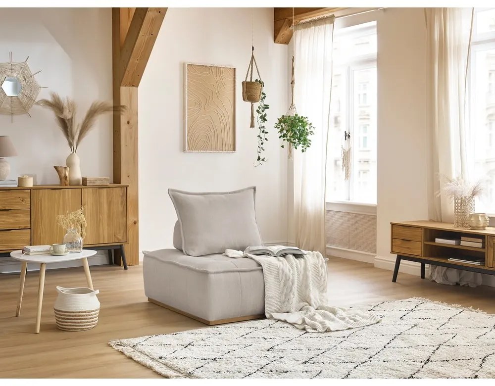 Бежово шенилово кресло Elisa – Bobochic Paris