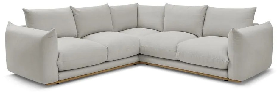 Светлосив ъглов диван Ernest – Bobochic Paris