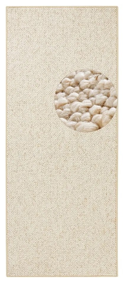 Кремава пътека 80x200 cm Wolly – BT Carpet